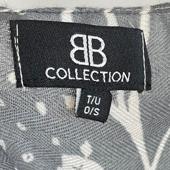 BB Collection Kimono Bathing Suit Cover Up Leaves Gray White Womens One Size O/S - Picture 6 of 12